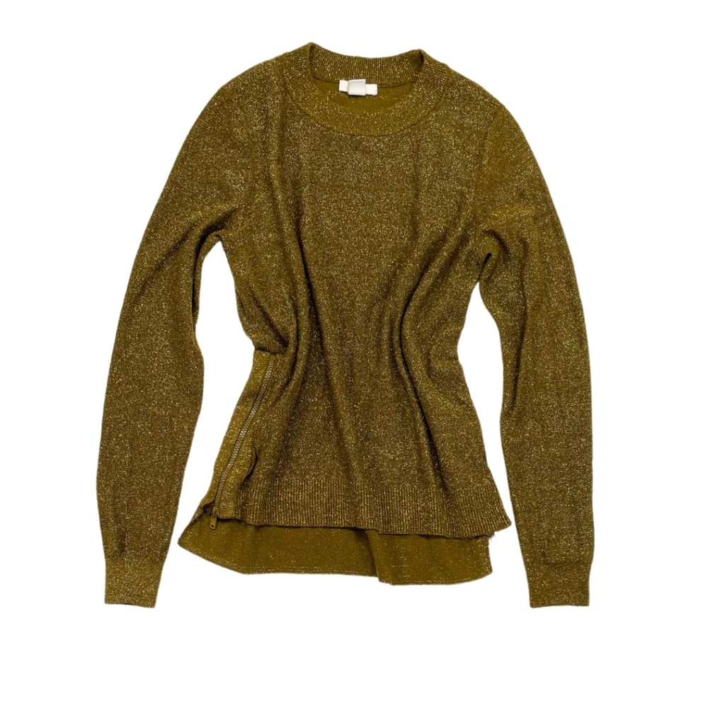 Sparkling Olive Green Crewneck Sweater